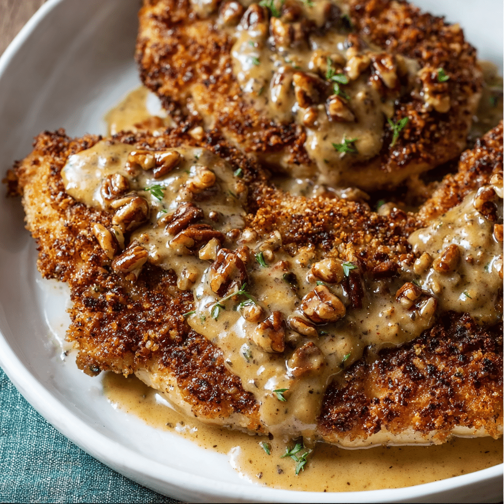 How to Make Crispy Honey Mustard Pecan Crusted Chicken
